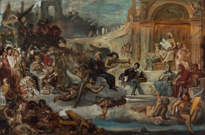 La apoteosis de Victor Hugo (óleo sobre lienzo) de Artist Unknown