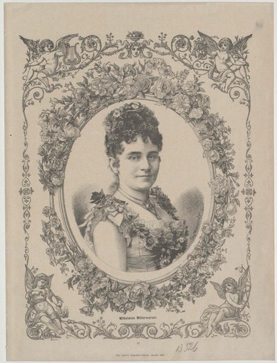 Wilhelmine Mitterwurzer (imprimir) de Artist Unknown