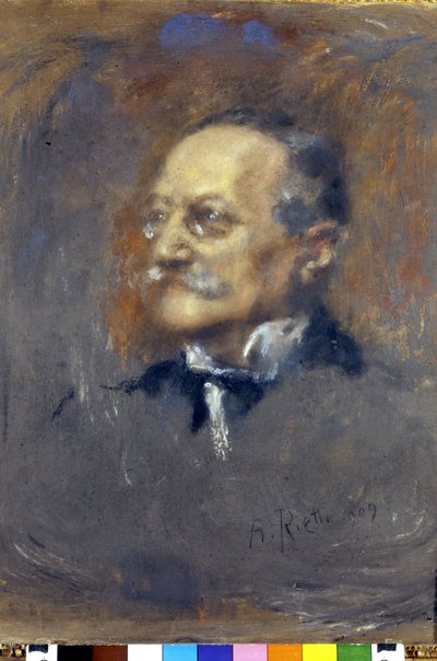 Retrato de Arrigo (o Enrico) Boito (1842-1918), compositor y escritor italiano. (Pastel de Rietti). de Arturo Rietti