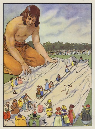 Ilustración para Los viajes de Gulliver de Jonathan Swift de Artus Scheiner