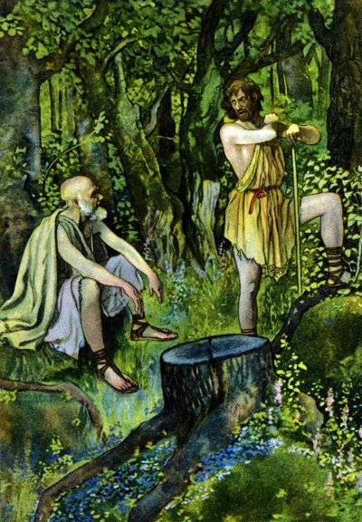 Timón de Atenas, obra de William Shakespeare, c.1880 (impresión) de Artus Scheiner