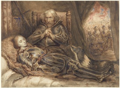 Eberhard von Württenberg llorando a su hijo de Ary Scheffer