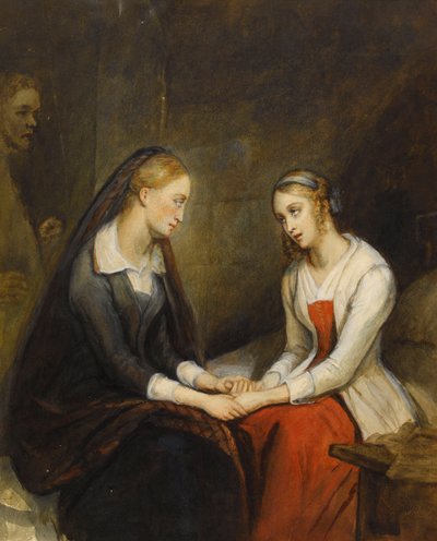 Effie y Jeanie Deans. Después de The Heart of Mid-Lothian de Walter Scott, primer cuarto del siglo XIX de Ary Scheffer