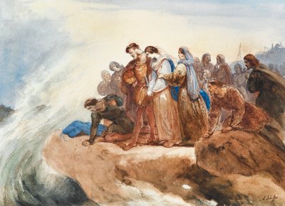 Ilustración para la balada Der Taucher El buzo de Friedrich Schiller de Ary Scheffer