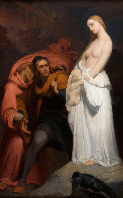 Marguerite sosteniendo a su hijo muerto de Ary Scheffer
