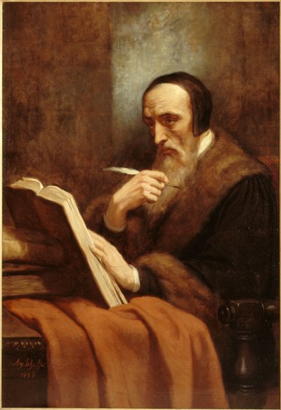 Retrato de Juan Calvino 1509-1564, 1858 de Ary Scheffer