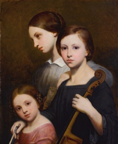 Retrato de René, Cécile y Louise Franchomme de Ary Scheffer