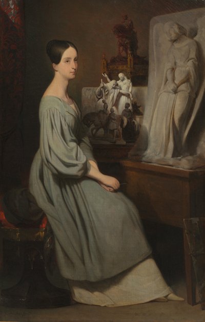 Princesa María de Orleans en su estudio, c. 1838 de Ary Scheffer