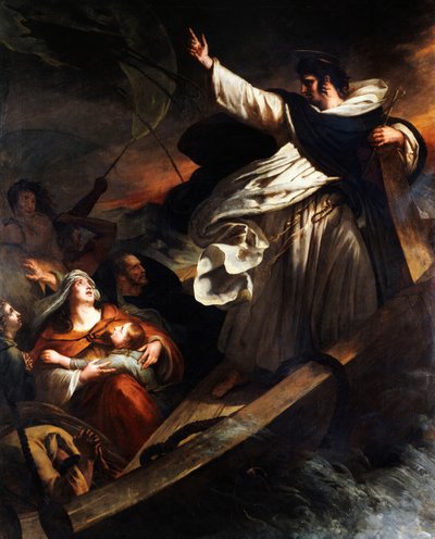 Santo Tomás de Aquino predica confianza en Dios durante la tormenta, 1823 de Ary Scheffer