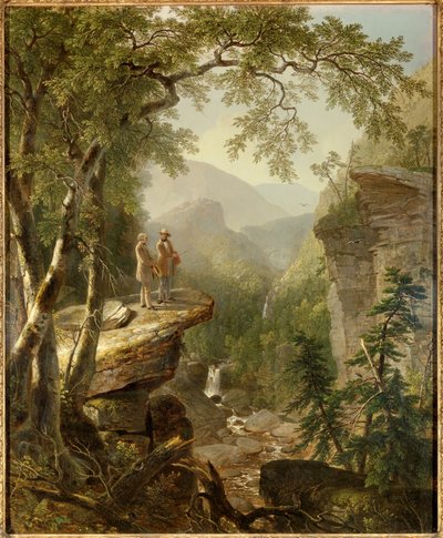 Hermandad del Espíritu El pintor Thomas Cole (1801-1848) y el poeta William Cullen Bryant (1794-1878) interactúan en un paisaje romántico de Asher Brown Durand