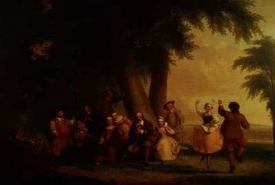 El baile de la batería en presencia de Peter Stuyvesant de Asher Brown Durand