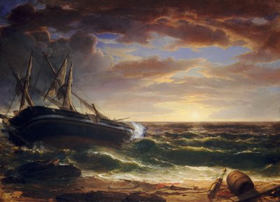 El barco varado, 1844 de Asher Brown Durand