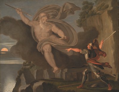 La batalla de Fingal con el espíritu de Loda de Asmus Jacob Carstens