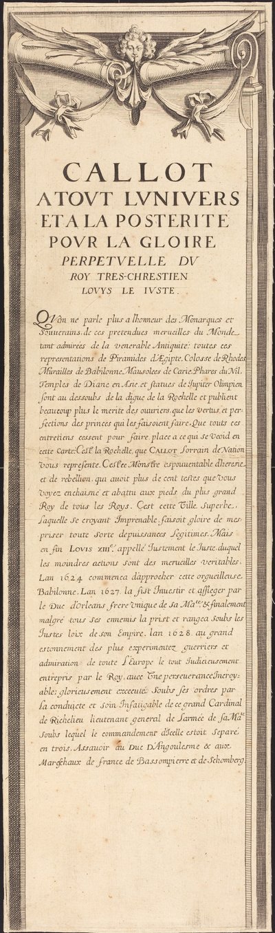 El sitio de La Rochelle [lámina 4 de 16; conjunto comprende 1952.8.97-112] de Assistant of Jacques Callot