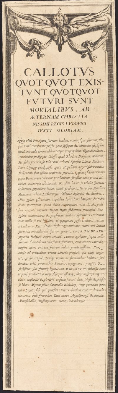 El Asedio de La Rochelle [lámina 8 de 16; conjunto comprende 1952.8.97-112] de Assistant of Jacques Callot