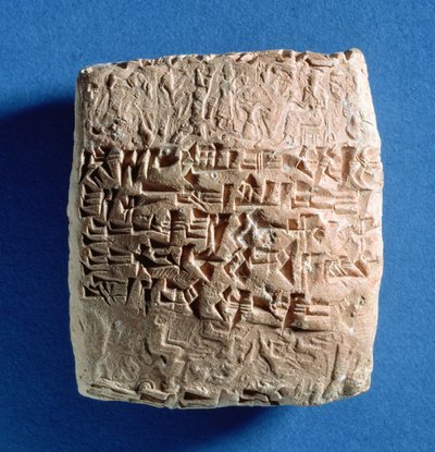 Tabla que registra la venta de grano de Kultepe, Turquía, asirio, siglo XIX a.C. de Assyrian School