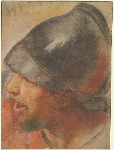 Cabeza de un Soldado Macedonio de Atelier Assistant of Charles Le Brun
