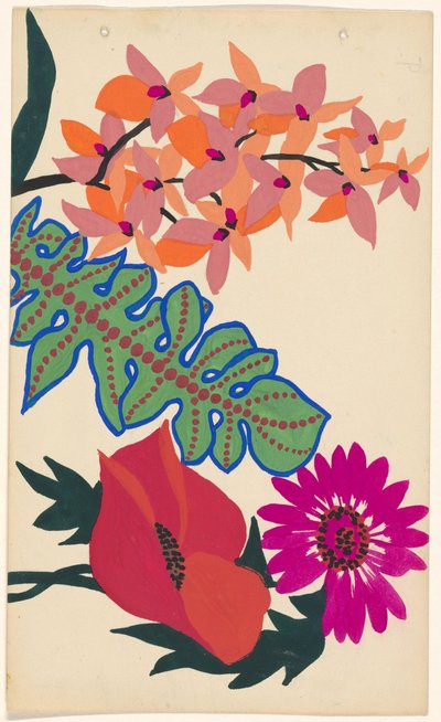 Diseño para bordar hojas y flores de Atelier Martine