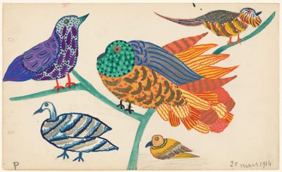Diseño para el bordado de pájaros de Atelier Martine