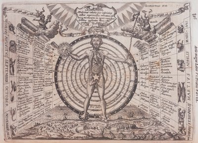Una carta astrológica, 1646 de Athanasius Kircher