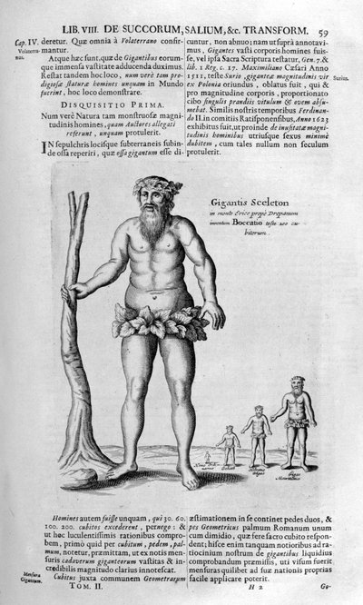 Gigantes antediluvianos, 1678 de Athanasius Kircher