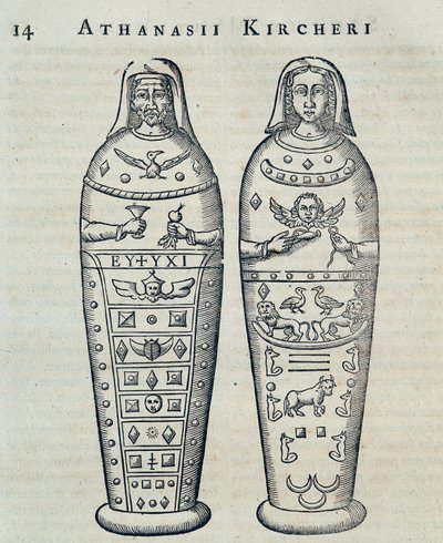 Momias - en “Sphynx mystagoga” de Athanase Kircher de Athanasius Kircher