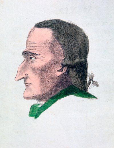 Las características faciales de un avaro, 1808 de Athanasius Kircher