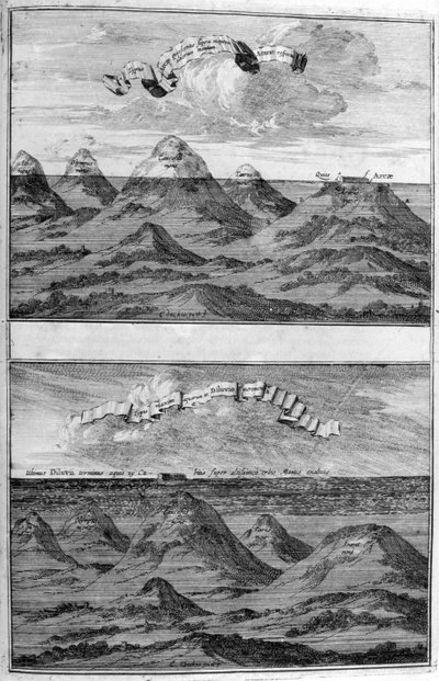 El gran diluvio de Arca Noe de Athanasius Kircher