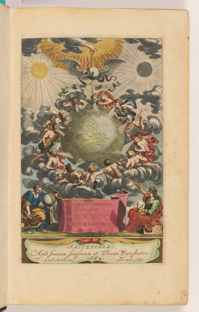 Portada de Mundus Subterraneus de Athanasius Kircher