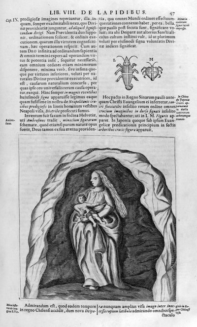 Virgen y niño, 1678 de Athanasius Kircher