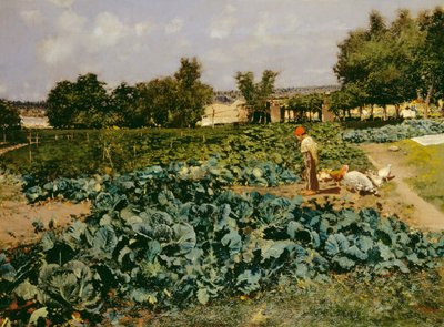 El huerto de coles (óleo sobre lienzo) de Attillo Pratella