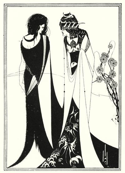 Juan y Salomé (grabado) de Aubrey (after) Beardsley