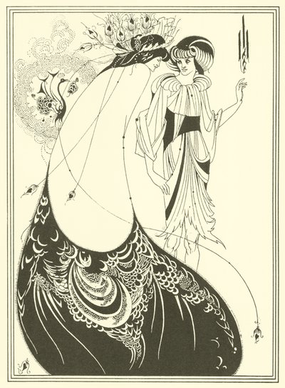 La falda del pavo real de Aubrey (after) Beardsley