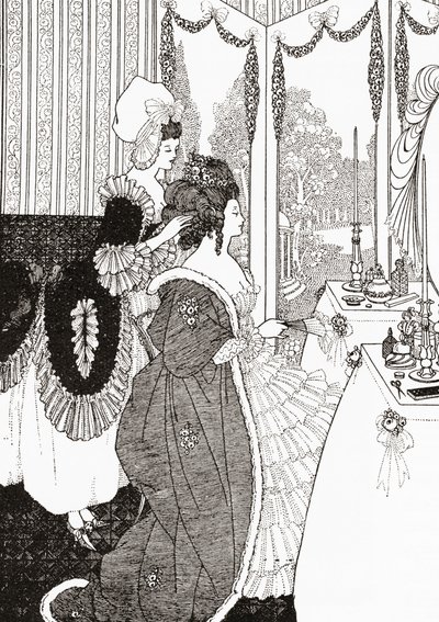 El tocador después de Aubrey Beardsley. De Illustrierte Sittengeschichte vom Mittelalter bis zur Gegenwart por Eduard Fuchs, publicado en 1909. de Aubrey (after) Beardsley