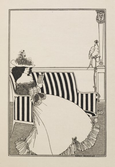 Una portada de catálogo de un segundo libro de cincuenta dibujos de Aubrey Beardsley