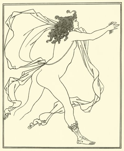 Apolo persiguiendo a Dafne de Aubrey Beardsley