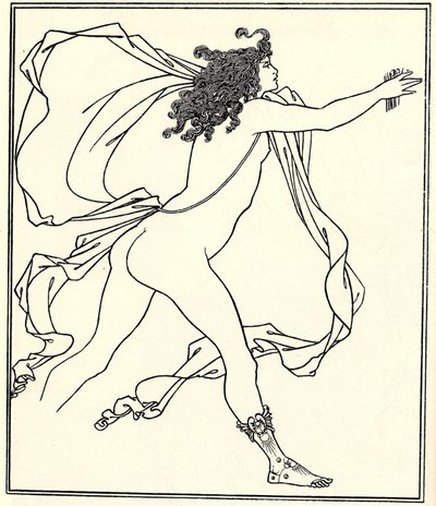 Apolo persiguiendo a Dafne, 1896 de Aubrey Beardsley