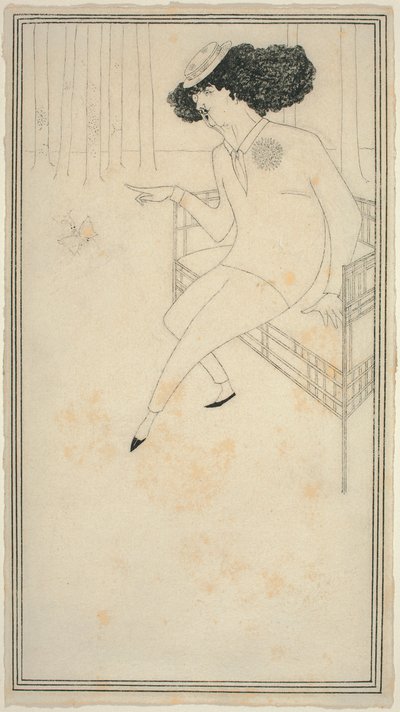 Caricatura de J.M. Whistler de Aubrey Beardsley