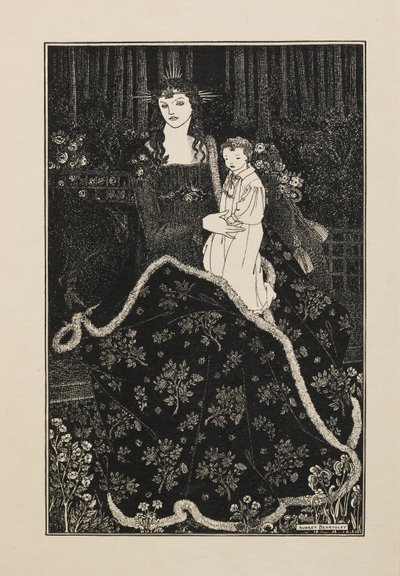 Tarjeta de Navidad, de un Libro de Cincuenta Dibujos de Aubrey Beardsley