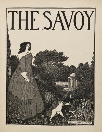 Diseño de portada para el No.1 de "The Savoy" de un libro de cincuenta dibujos de Aubrey Beardsley