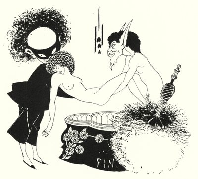Diseño para colofón de Aubrey Beardsley