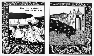Cómo la reina Ginebra salió a cabalgar en mayo, ilustración de 