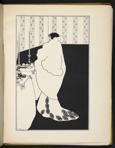 Ilustración que representa a una mujer de Aubrey Beardsley
