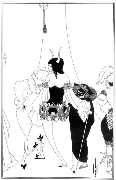 Ilustración para La Máscara de la Muerte Roja de Edgar Allan Poe, 1895 de Aubrey Beardsley