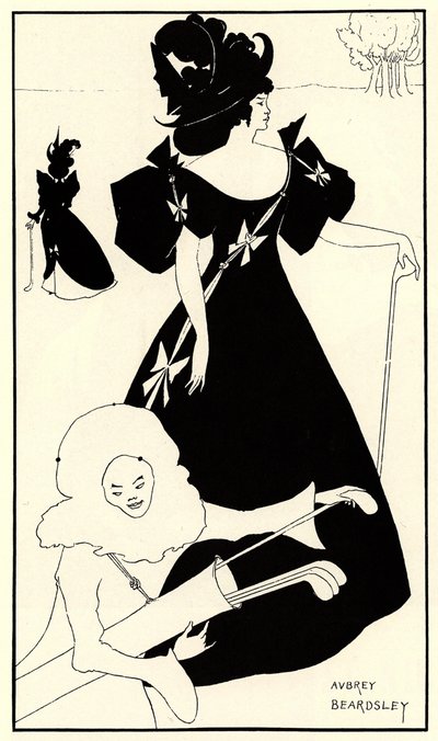Tarjeta de invitación para la apertura del Club de Golf de Aubrey Beardsley