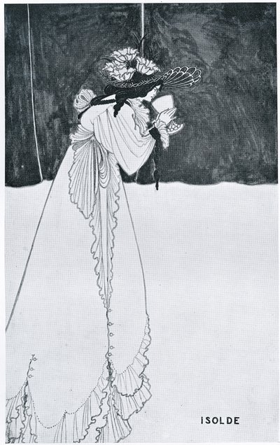 Isolda bebiendo el veneno de Aubrey Beardsley