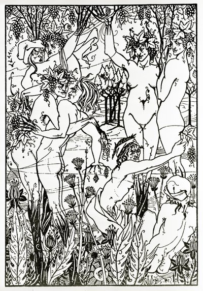 La orgía, c.1894 (litografía) de Aubrey Beardsley