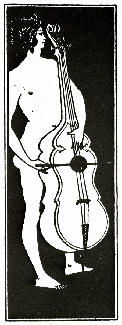 El hombre con el violonchelo, c.1894 de Aubrey Beardsley