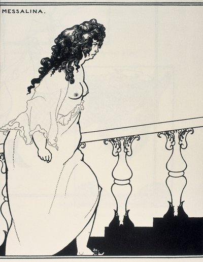 Mesalina saliendo del baño de Aubrey Beardsley