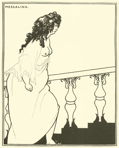 Mesalina regresando del baño de Aubrey Beardsley